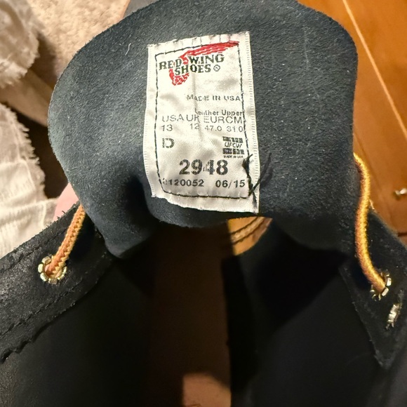 Red Wing Shoes Black Leather Men's Boots roughnecks - Picture 7 of 7